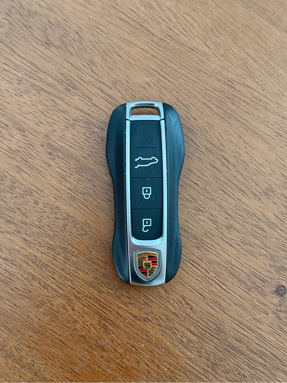 Porsche Key Fob - Black with Silver Accents
